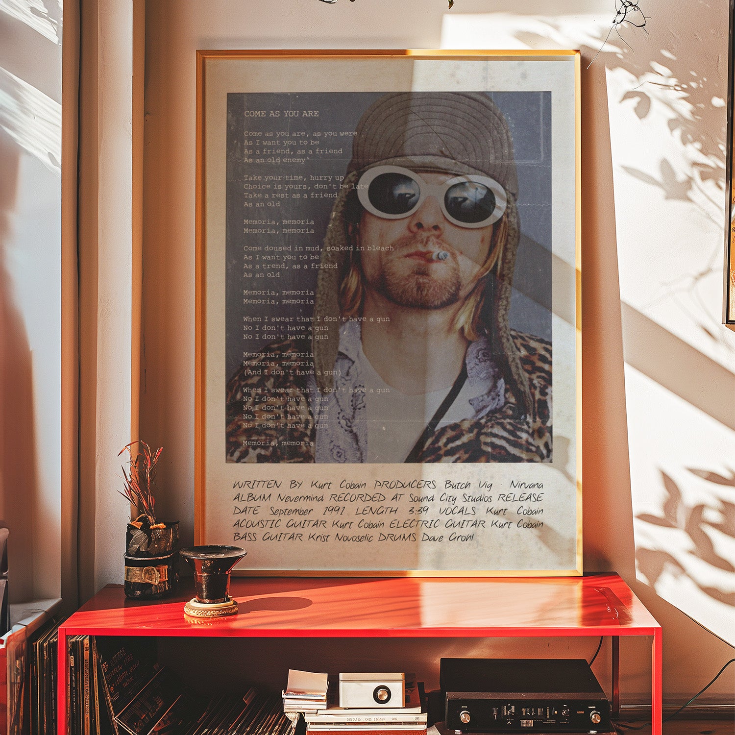 Kurt Cobain | Nirvana Lyrics Print