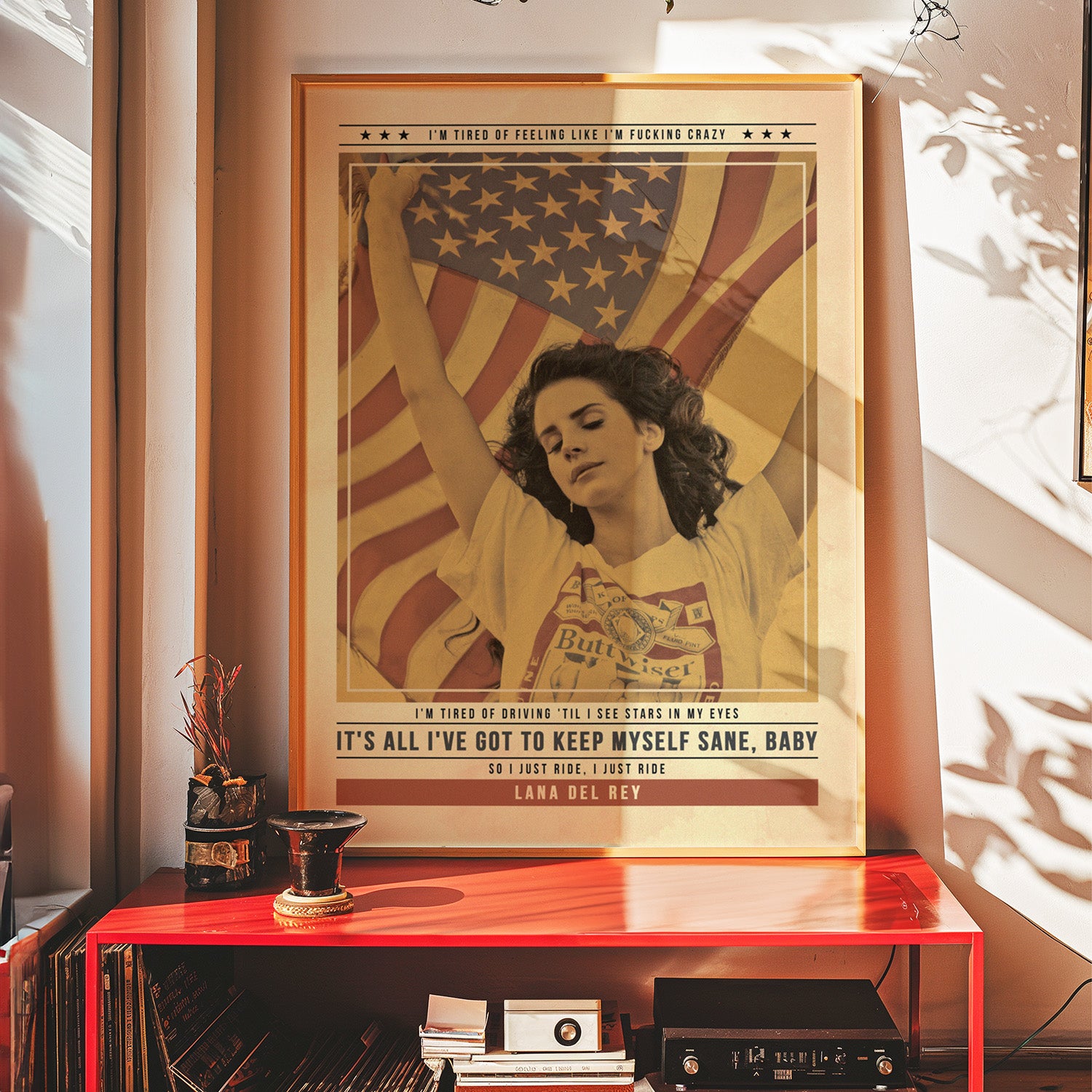 Lana Del Rey Wall Art | Ride Quote Print
