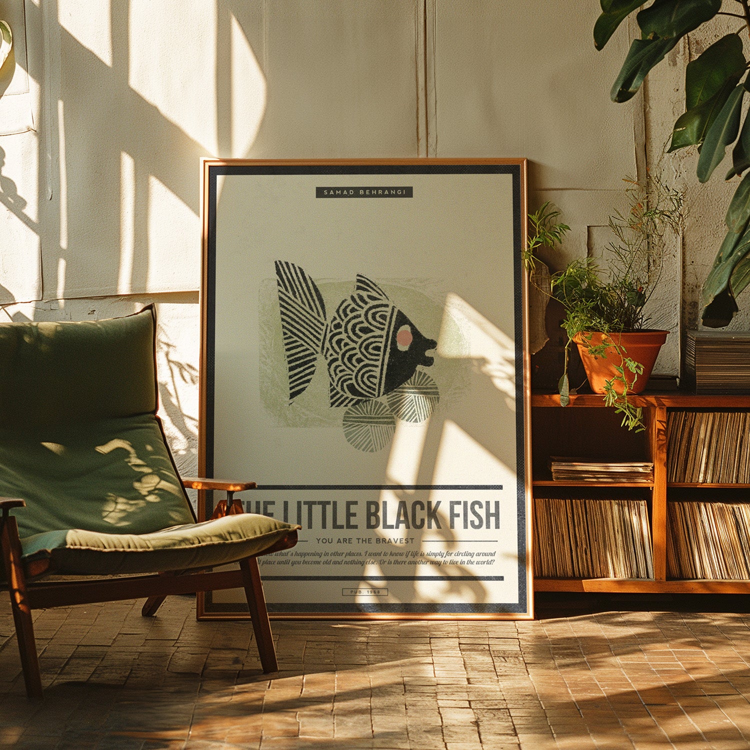 The Little Black Fish Print