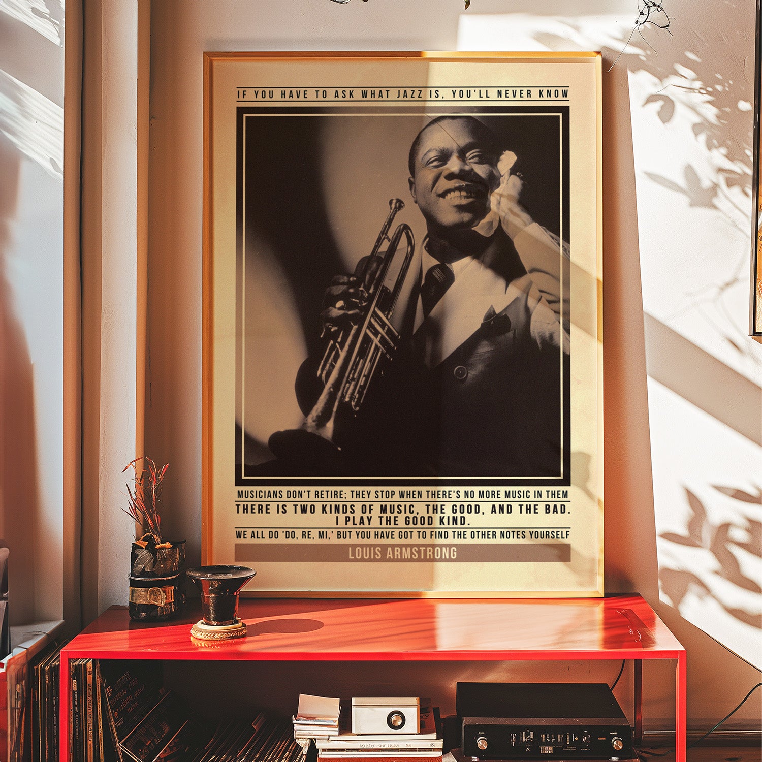 Louis Armstrong Wall Art | Jazz Legend Print