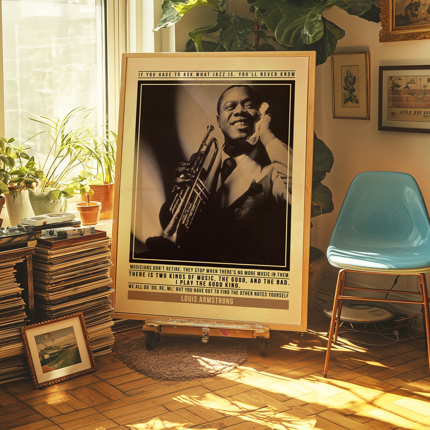 Louis Armstrong Wall Art | Jazz Legend Print