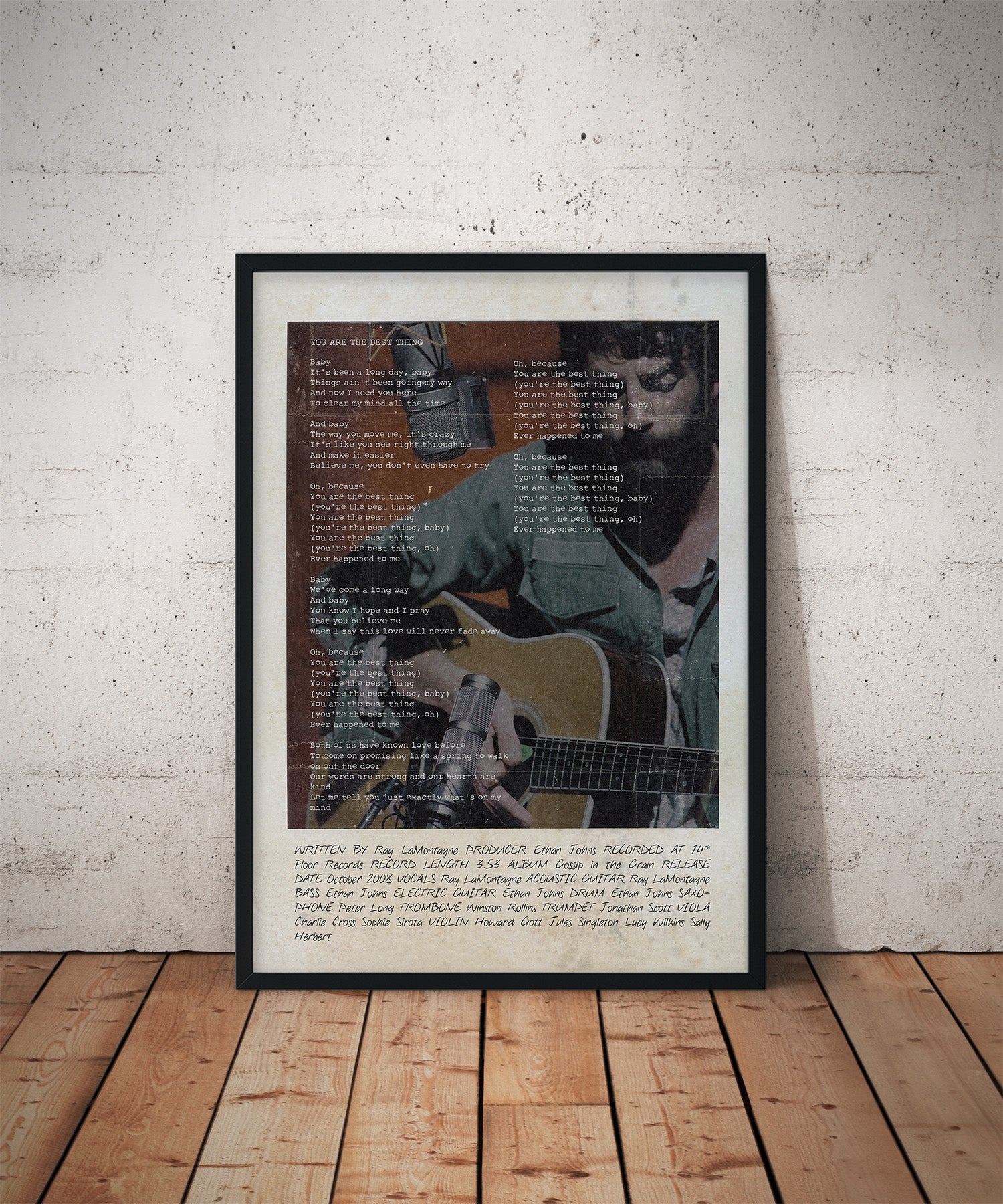 Ray LaMontagne Lyrics Print