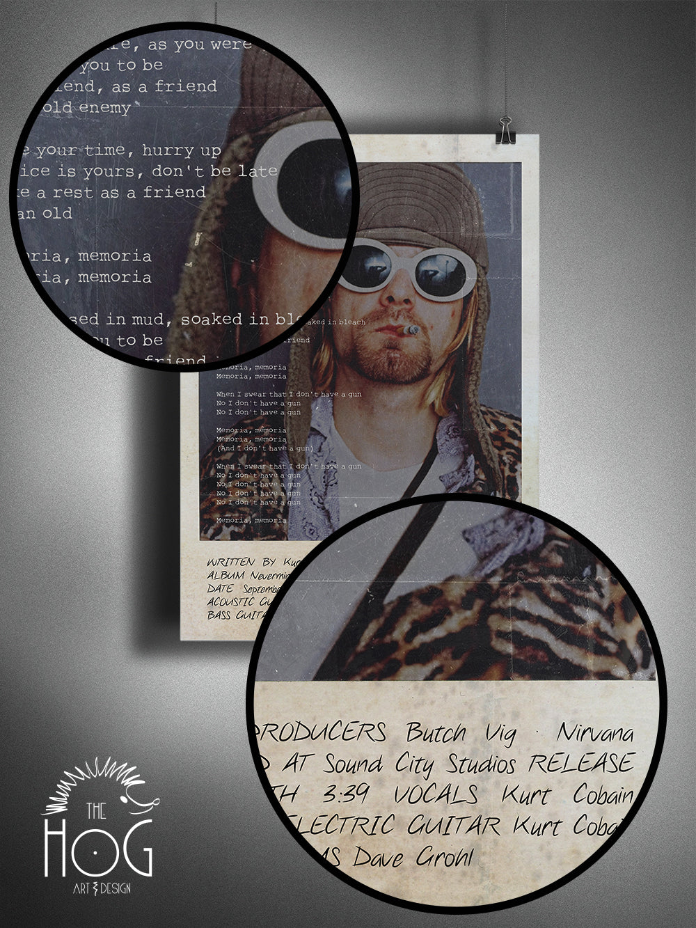 Kurt Cobain | Nirvana Lyrics Print