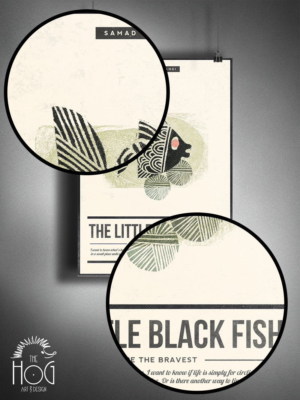 The Little Black Fish Print