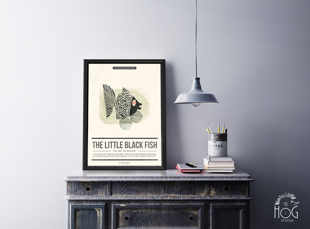 The Little Black Fish Print