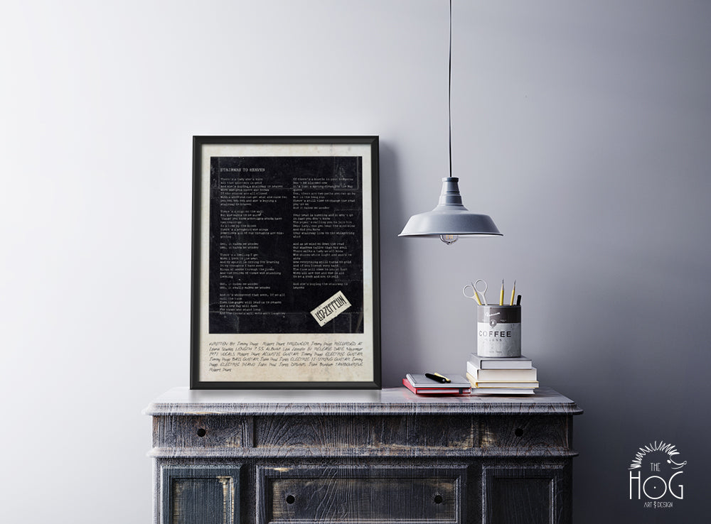 Led Zeppelin | Stairway to Heaven Lyrics Print